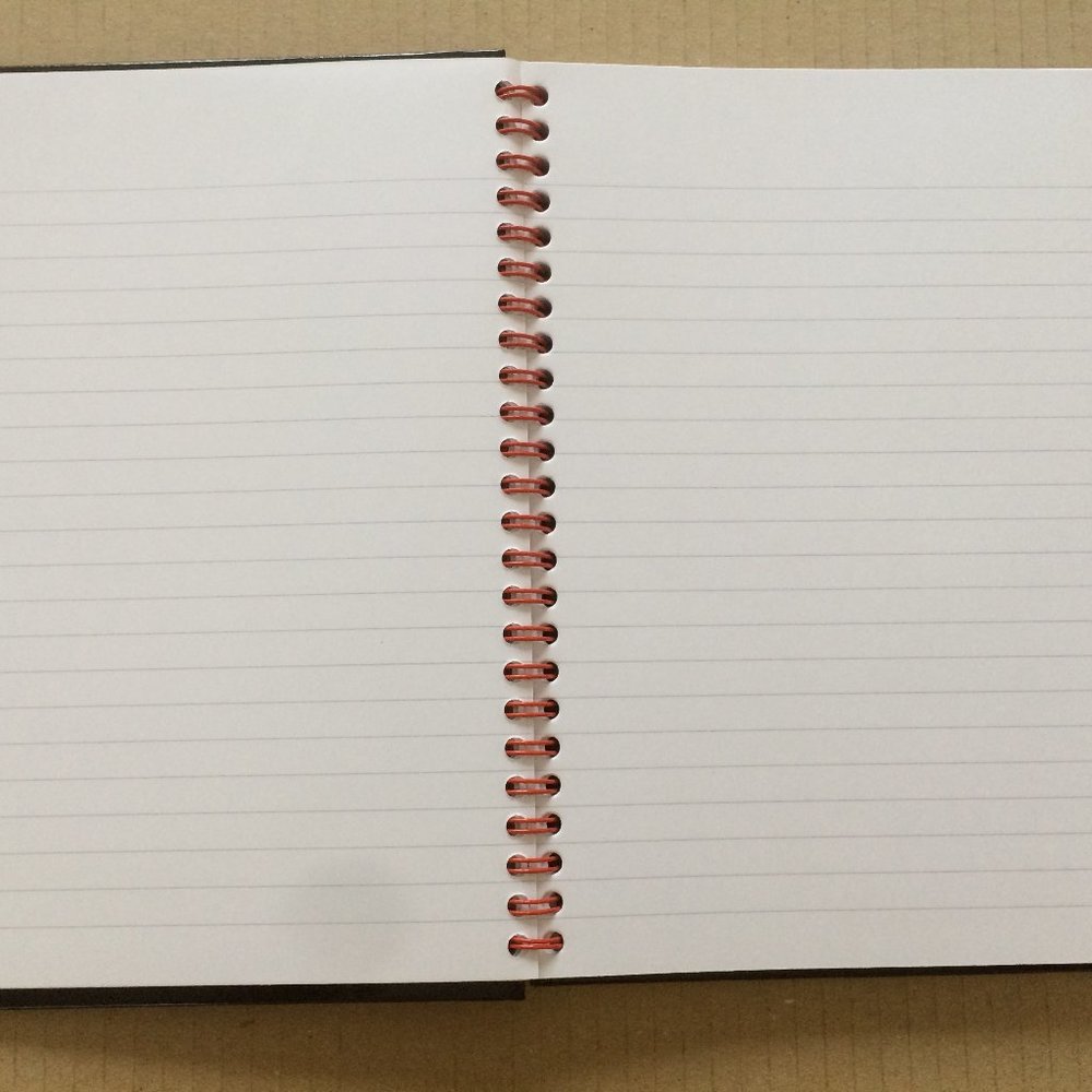 -22 x 16.5 cm Hardback Black n Red ruled A-Z ring binder note telephone book NEW
